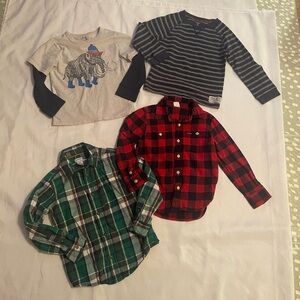 Baby Gap & Carter’s Boys Shirt Bundle, Long Sleeves, Size 5/5T